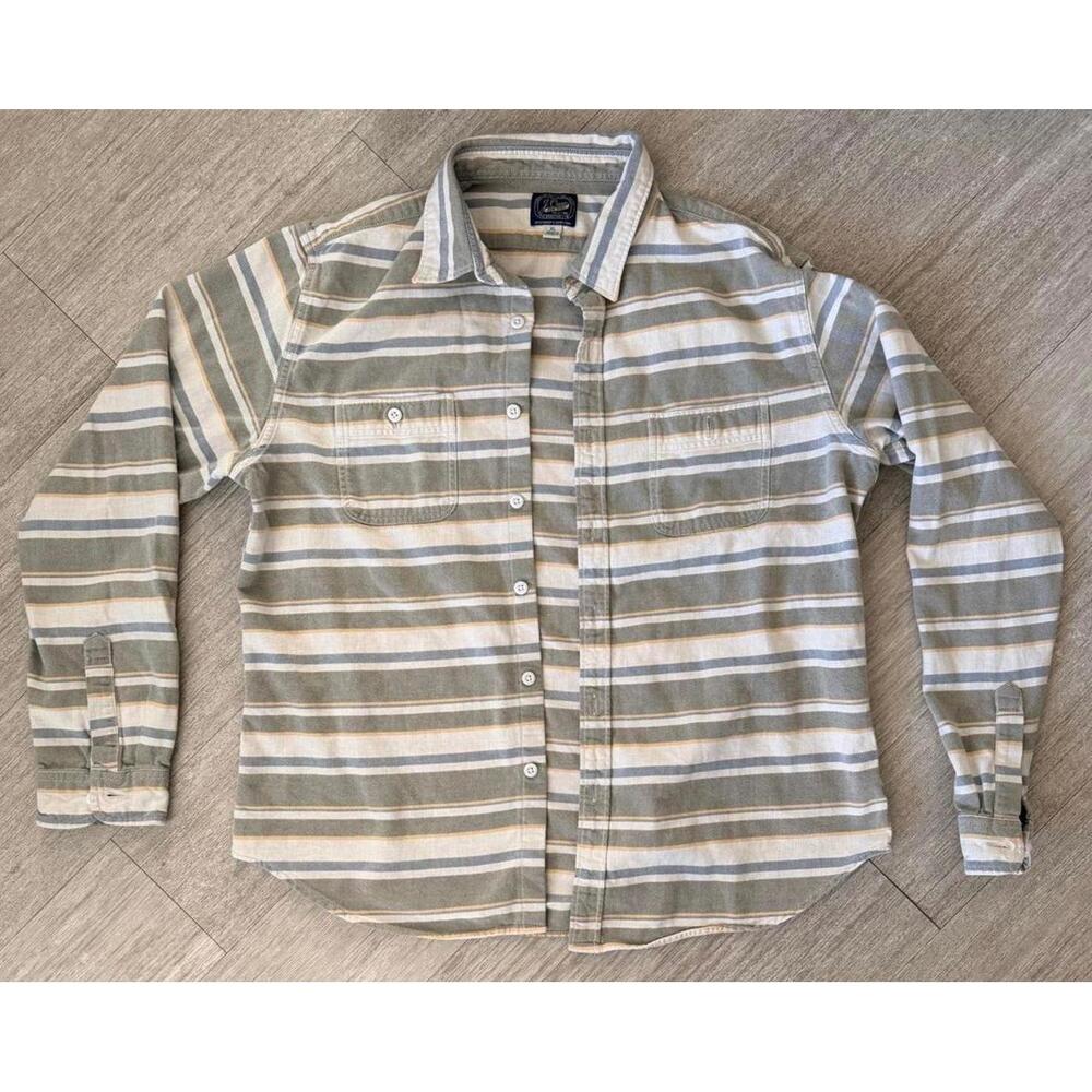 J.Crew Men's XL Striped Button-Up Shirt